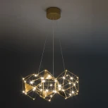 Подвесной светильник светодиодный Eurosvet Uma 90369/5 медь (220V, на тросе)