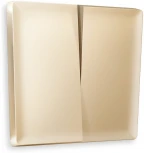 Лицевая панель Ambrella Volt ALFA (Шампань) для 2-клавишных выключателей QUANT AP6030