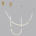 Подвесной светильник Odeon Light Monella 6639/24CL металл/античная бронза/белые бусы из акрила IP20 LED 24W 3000K 220V (бусы)