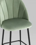 Стул полубарный Stool Group Логан велюр фисташковый УТ000034611