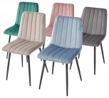 Обеденный стул M-City DUBLIN G108-15 пепел розы, велюр / темно-серый каркас