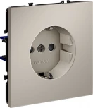 Розетка с заземлением и шторками (кашемир) Voltum S70 VLS040203