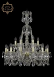Подвесная большая люстра Art Classic 11.11 11.11.12+6.240.XL-79.Gd.Sp (220V, хрусталь, на цепи, подсвечник, свеча)