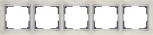 Рамка на 5 постов Snabb (слоновая кость/хром) Werkel W0051903 (a051642)