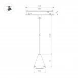 Трековый светильник магнитный светодиодный MAG-ORIENT-CONE-HANG-7W Day4000 (BK, 40 deg, 48V) (Arlight, IP20 Металл) 036391