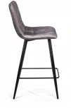 Стул полубарный UNO, бархат серый 27 / чёрный конус Top Concept UNO 74736
