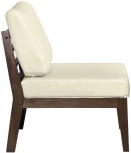 Кресло Массив мягкое экокожа крем, каркас орех от фабрики Mebelik