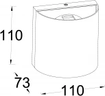 Архитектурная подсветка светодиодная Oasis Light TUBE LED W1041-2-3K Bl (220V, IP54)