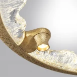 Подвесной светильник Odeon Light Cayon 7002/44L золотой ice crack/акрил/хрусталь с ПДУ IP20 LED 44W 2417Лм 3000/4000/5700K (220V, на тросе, круглые)