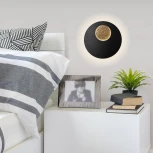 Настенный светильник Elektrostandard Areola 40150/1 LED черный/золото