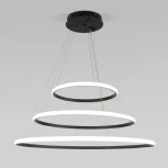 Подвесной светодиодный светильник ярусный Collars 90264/3 черный Eurosvet (регулировка яркости, 220V, пульт управления, на тросе)