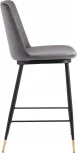 Стул полубарный Stool Group Мелисса велюр темно-серый УТ000035752