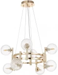 Подвесная люстра Crystal Lux LUXURY SP8 GOLD (220V, на тросе, шарики)