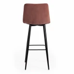 Стул барный CHILLY (mod.7095б) коралловый barkhat 15 /черный (ткань/металл)