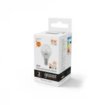 Лампочка светодиодная E14 8 Вт 520 lm 3000K теплое желтое свечение Gauss Elementary 53118