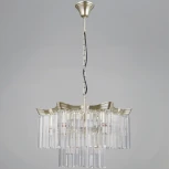 Подвесная люстра ILLUMICO IL3357-6+3PSQ-24 GD LYRA (220V, хрусталь, на цепи)