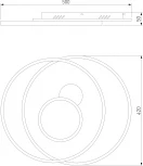 Потолочный светильник светодиодный с пультом Caroline 90256/1 Eurosvet (220V, круглые)
