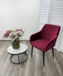 Стул BRANDY-X ВИННЫЙ #16, велюр / черный каркас