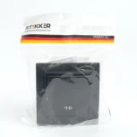 Переключатель одноклавишный перекрестный (черный) Stekker Эрна 39927