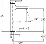 Смеситель Jacob Delafon Strayt E98340-CP для раковины