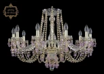 Подвесная люстра Art Classic 11.24 11.24.10.300.Gd.V7010.R777 (220V, хрусталь, на цепи, подсвечник, свеча)