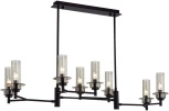 Потолочная люстра на штанге Lumion Madonna 6555/8C черный/дымчатый/металл/стекло E14 8*40W 220V