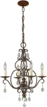 Подвесная люстра Feiss FE-CHATEAU4 (220V, подвески, на цепи, подсвечник, свеча)