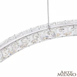 Подвесной светильник Arte Milano Venezia 311311/D800 NI (регулировка яркости, LED, 220V, хрусталь, пульт управления, на тросе, кольцо)