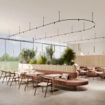 Трековый светильник с гибким неоном магнитный 5W 48V Maytoni Skim TR210-1-5W3K-M-BBS (LED, круглые)