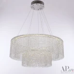 Подвесная люстра светодиодная APL LED Sicilia SH02.73.2D.A.Ni.4000 (220V, хрусталь, на тросе)