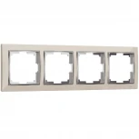 Рамка на 4 поста Snabb (слоновая кость/хром) Werkel W0041903 (a051652)