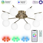 Потолочная люстра RGB на штанге Citilux Адам Смарт CL228A183 (LED, 220V, умный дом - Алиса, Маруся, Салют, шарики)