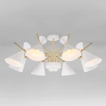 Потолочная люстра Wi-Fi на штанге Eurosvet Apart 70114/8 белый (220V, управление смартфоном, голосовое управление, умный дом - Minimir Home, Алиса, Маруся, Салют)