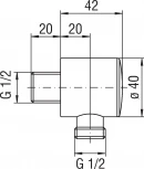 Шланговое подключение Nobili AD150/1CR