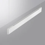 Подвесной линейный светильник Novotech Iter 359549 белый диммир. со сменой цв.темпер. (пульт ДУ/прилож. Smart Life) LED 12/24W 220V 3000-5700К (регулировка яркости, умный дом - Алиса, Tuya Smart, Smart Life, на тросе)