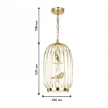 Подвесной светильник Favourite Chick 1928-2P (LED, 220V, на цепи, птички, клетка)