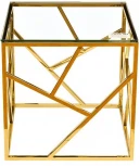 Журнальный стол Garda Decor GY-ET2051214GOLD (Золото/Прозрачный)