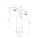 Трековый светильник магнитный 8V 48W RAUMBERG MGSPOT8Bk 4000K (LED)