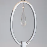 Торшер Eurosvet Madera 01056/1 хром/прозрачный хрусталь Strotskis (220V, подвески, выключатель)