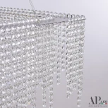 Подвесная люстра светодиодная APL LED Sicilia SH04.71.B.Ni.4000 (220V, хрусталь, на тросе)