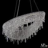 Подвесная люстра светодиодная APL LED Sicilia SH509.0.70.B.Ni.3000 (220V, хрусталь, на тросе)