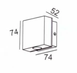 Уличный настенный светильник Oasis Light TUBE LED W78329 Bl