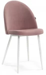 Стул Woodville на металлокаркасе Дагрун белый / пыльно-розовый 464869