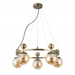 Подвесная люстра Evoluce Pechio SLE106303-05 (220V, на тросе, шарики, молекулы)