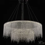 Подвесная люстра светодиодная APL LED Sicilia SH02.93.2D.B.Ni.4000 (220V, хрусталь, на тросе)