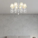 Подвесная люстра Arte Milano AM347203 347203/8 WT+G (220V, подвески, на цепи)