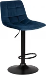 Стул барный DOBRIN TAILOR BLACK (синий велюр (MJ9-117)) 5017_BlackBase-LM BLACK, цвет сиденья синий (MJ9-117), основания черный