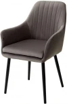 Стул M-City Роден Premier 25 Серый, велюр / черный каркас