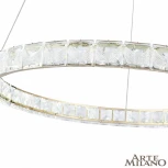 Подвесной светильник Arte Milano Venezia 311311/D400 GD (регулировка яркости, LED, 220V, хрусталь, пульт управления, на тросе, кольцо)