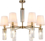 Потолочная люстра на штанге Omnilux Prat OML-89807-12 (220V, хрусталь)